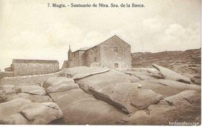 Postales: MUGIA - 7. SANTUARIO DE NTRA. SRA. DE LA BARCA - CIRCULADA 1939